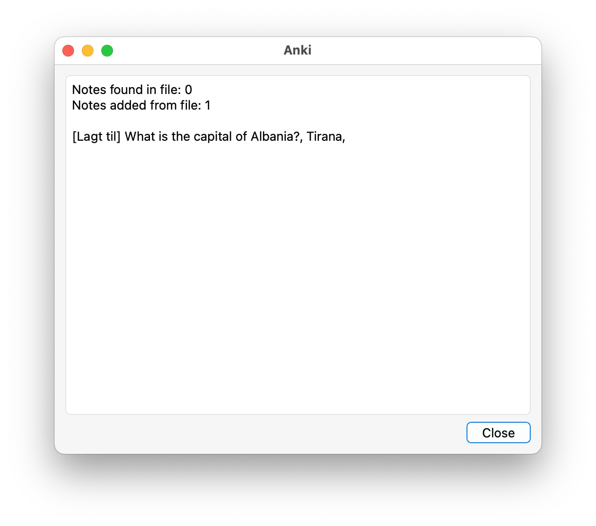 Anki import basic